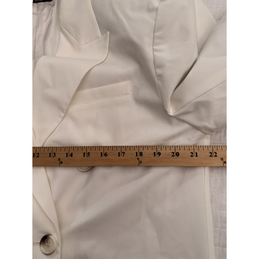 Naked Wardrobe Blazer Women's M White Double Breasted Tuxedo NWT - Picture 6 of 10